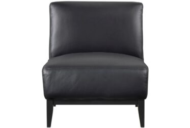 Black Leather Accent Chair