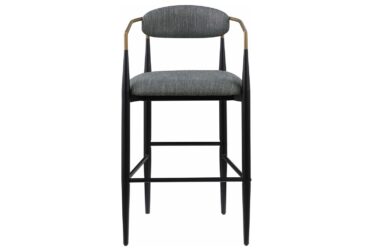 Tina Dark Gray Upholstered Bar Chair
