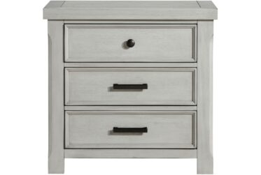 Willowbrook Light Gray 3-Drawer Nightstand
