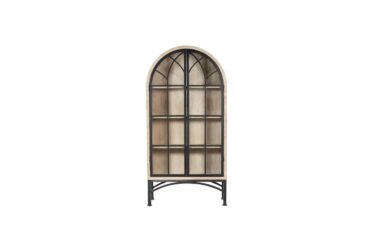 Victoria Whitewash Cabinet With Glass Doors