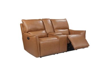 Portland Desert Leather Power Loveseat