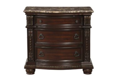 Cavalier Cherry Nightstand With Marble Top