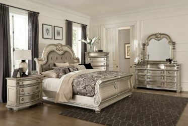 Cavlalier Silver King 5 Piece Bedroom Set