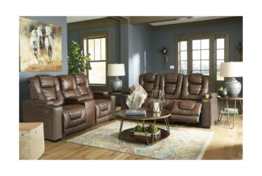 Owner’s Box Brown 84″ Power Reclining 2 Piece Livingroom Set