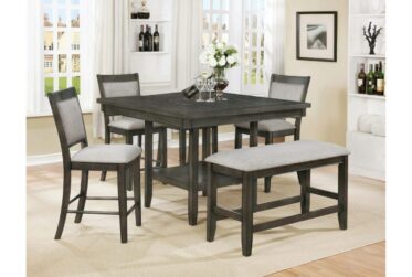 Fulton Gray Counter Height 5 Piece Dining Set