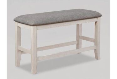 Fulton White Counter Height Dining Bench