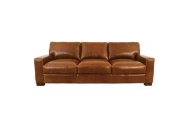 C SPLENDOR CHESTNUT LTHR SOFA