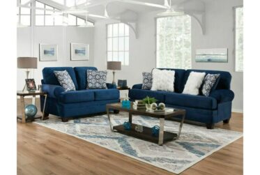 Groovy Navy Loveseat