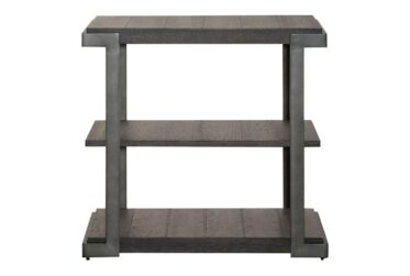 Modern View Gray Tiered End Table