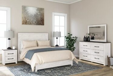Gerridan Queen Whitewash 4 Piece Bedroom Set