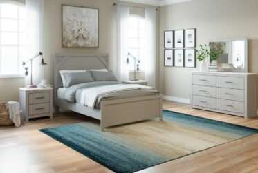 Cottonburg Gray Queen Panel 4 Piece Bedroom Set