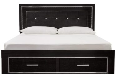 Kaydell King Upholstered Panel Storage Bed