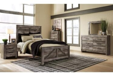 Wynnlow Queen Crossbuck Panel 5 Piece Bedroom Set