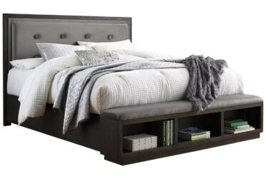 Hyndell King Upholstered Panel Storage Bed