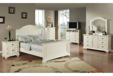 Brook White King 5 Piece Bedroom Set