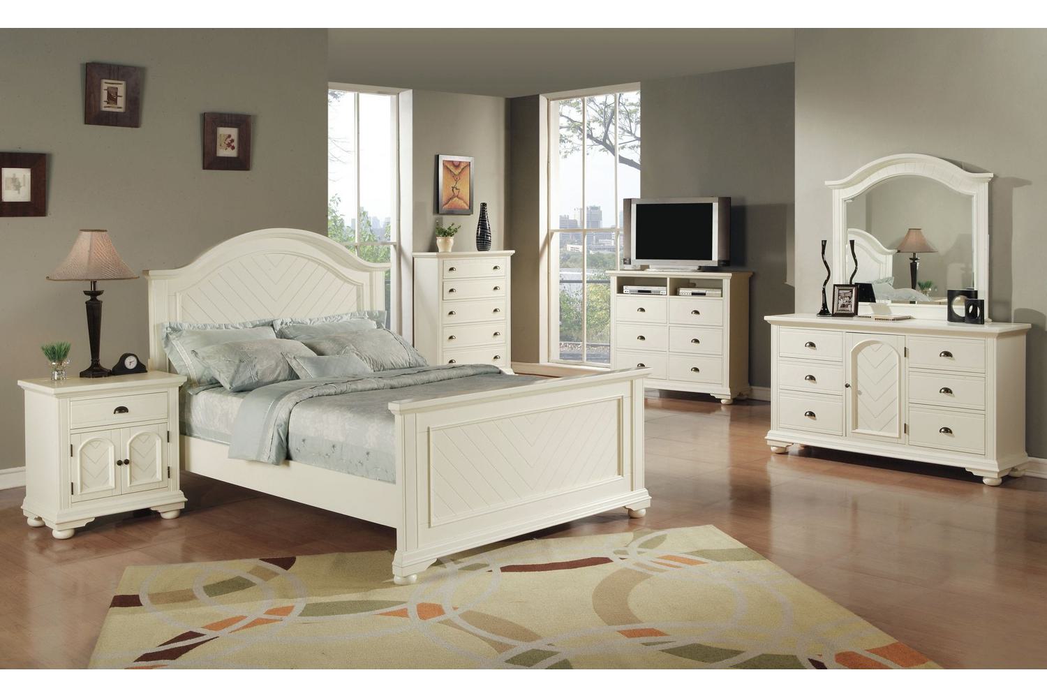 Brook White King 5 Piece Bedroom Set