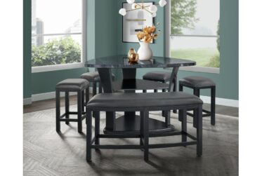 Hilson Counter Height 6 Piece Dining Set
