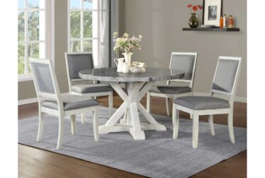 Canova Round Gray 7 Piece Dining Set
