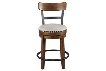 Valebeck Brown 25″ Swivel Counter Stool