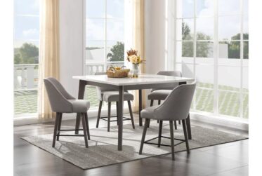 Ronstyne Marble 5 Piece Counter Height Set