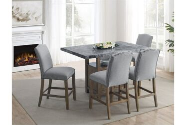 Grayson Gray 5 Piece Counter Height Set