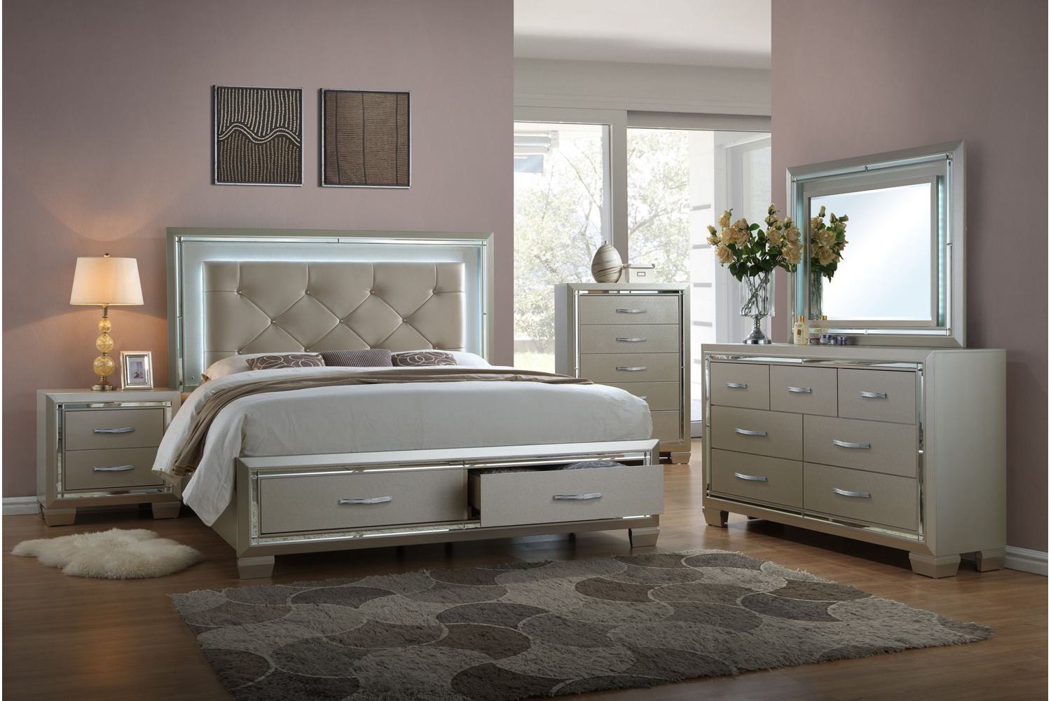 Platinum King Storage 5 Piece Bedroom Set