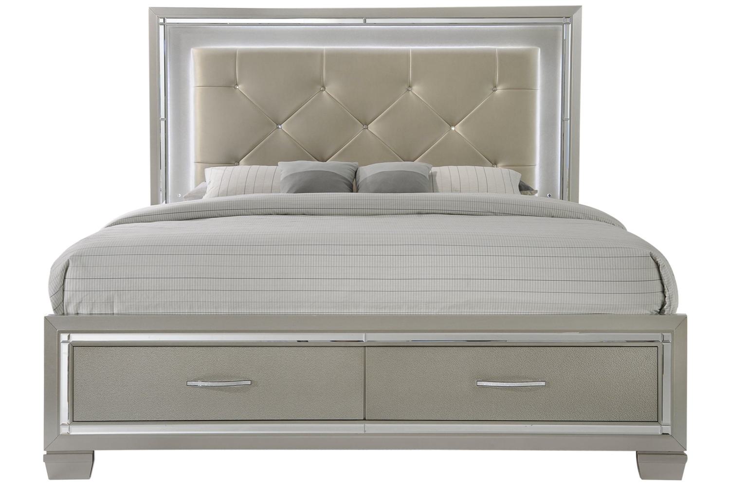 Platinum Queen Storage Bed