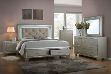 Platinum Queen Storage 5 Piece Bedroom Set