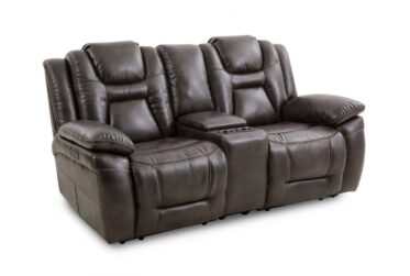 Oportuna Coffee Power Reclining Loveseat