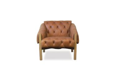 Manhattan Cognac Leather Accent Chair