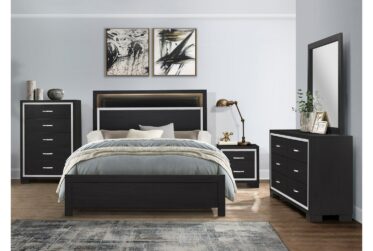 Bellante Black Queen 4 Piece Bedroom Set