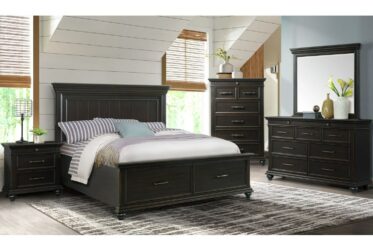 Slater Black Queen 4 Piece Bedroom Set