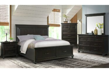 Slater Black Queen Storage 5 Piece Bedroom Set