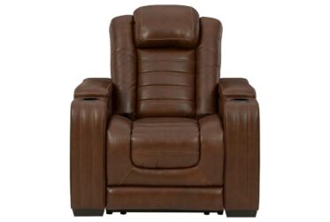 Backtrack Chocolate Leather Power Recliner