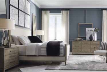 Chrestner Gray King 5 Piece Bedroom Set