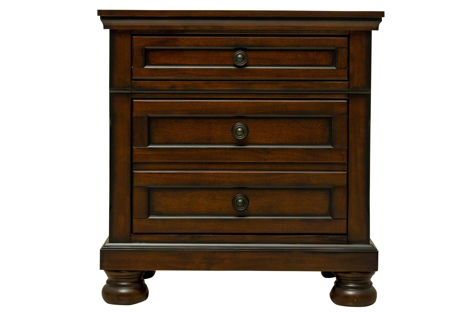Begonia Brown Nightstand With Hidden Drawer