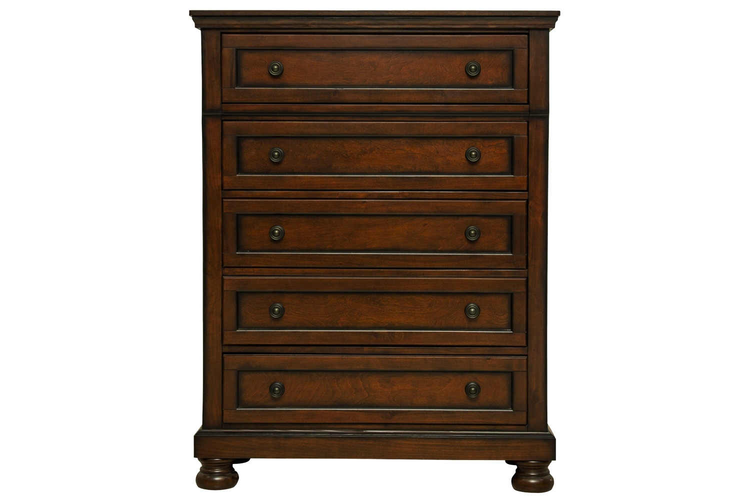 Begonia Brown 5-Drawer Chest