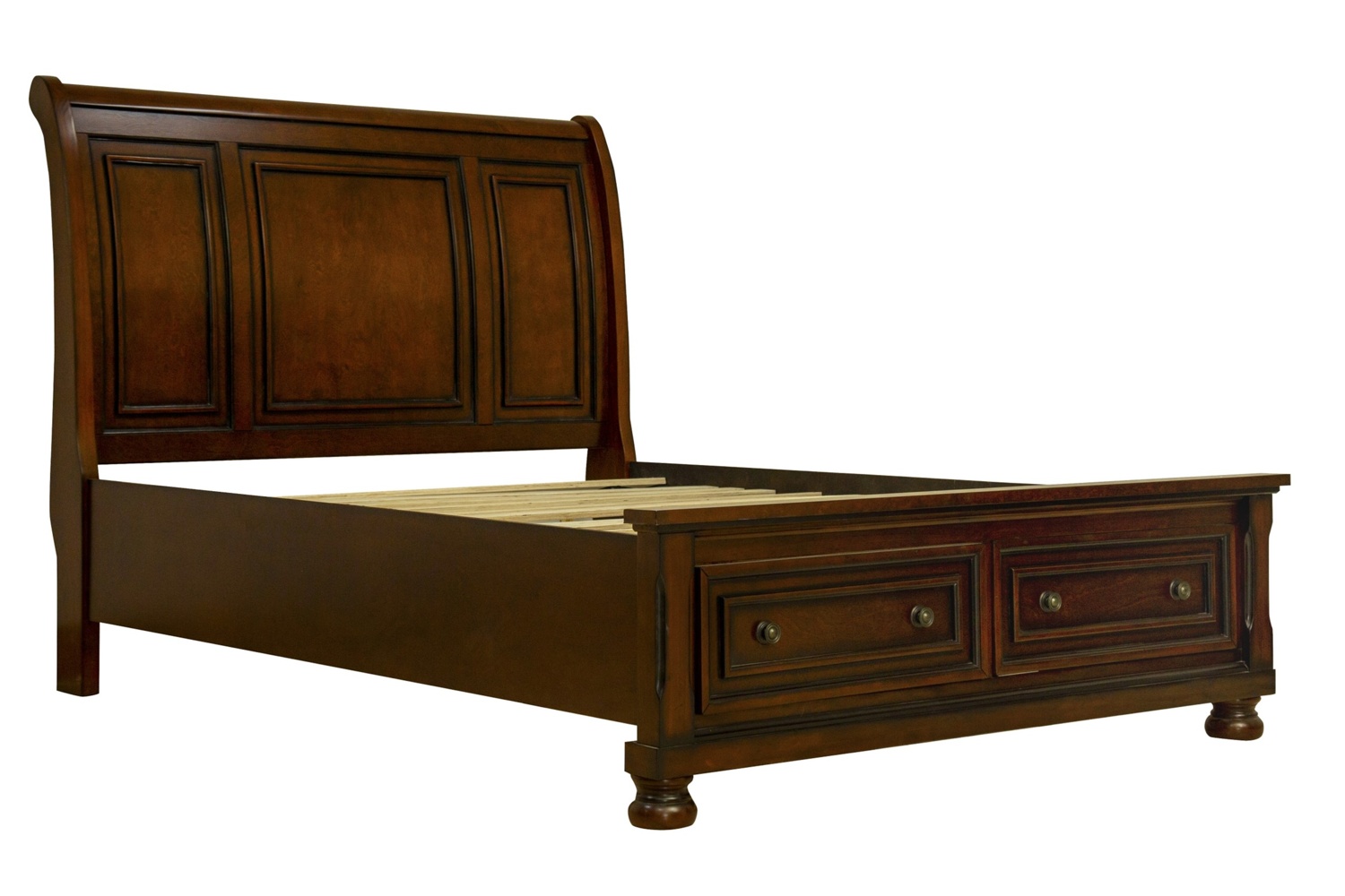 Begonia Brown King Storage Bed