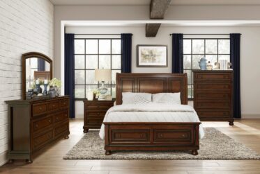 Begonia Brown King Storage 4 Piece Bedroom Set