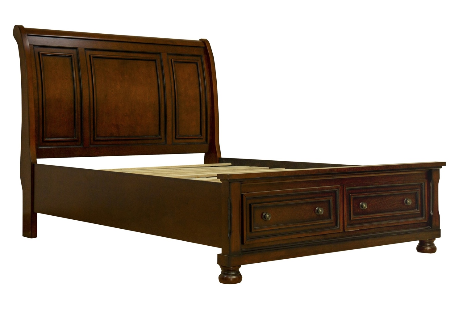 Begonia Brown Queen Storage Bed