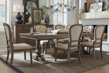 Americana Farmhouse Brown 7 Piece Dining Set