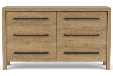 Davie Oak 6 Drawer Dresser