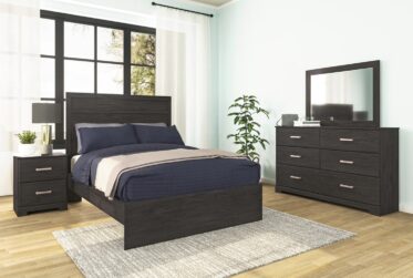Belachime Black Full 4 Piece Bedroom Set