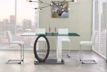 D1628 White Bar Height 5 Piece Dining Set
