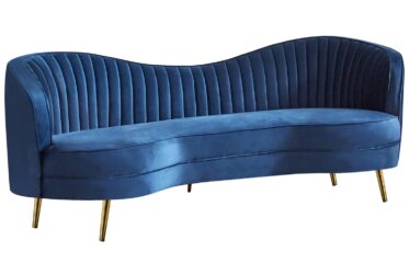 Sophia Blue Camel Back Sofa