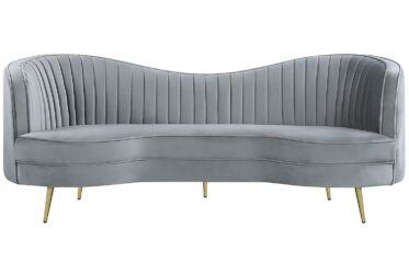 Sophia Gray Camel Back Sofa