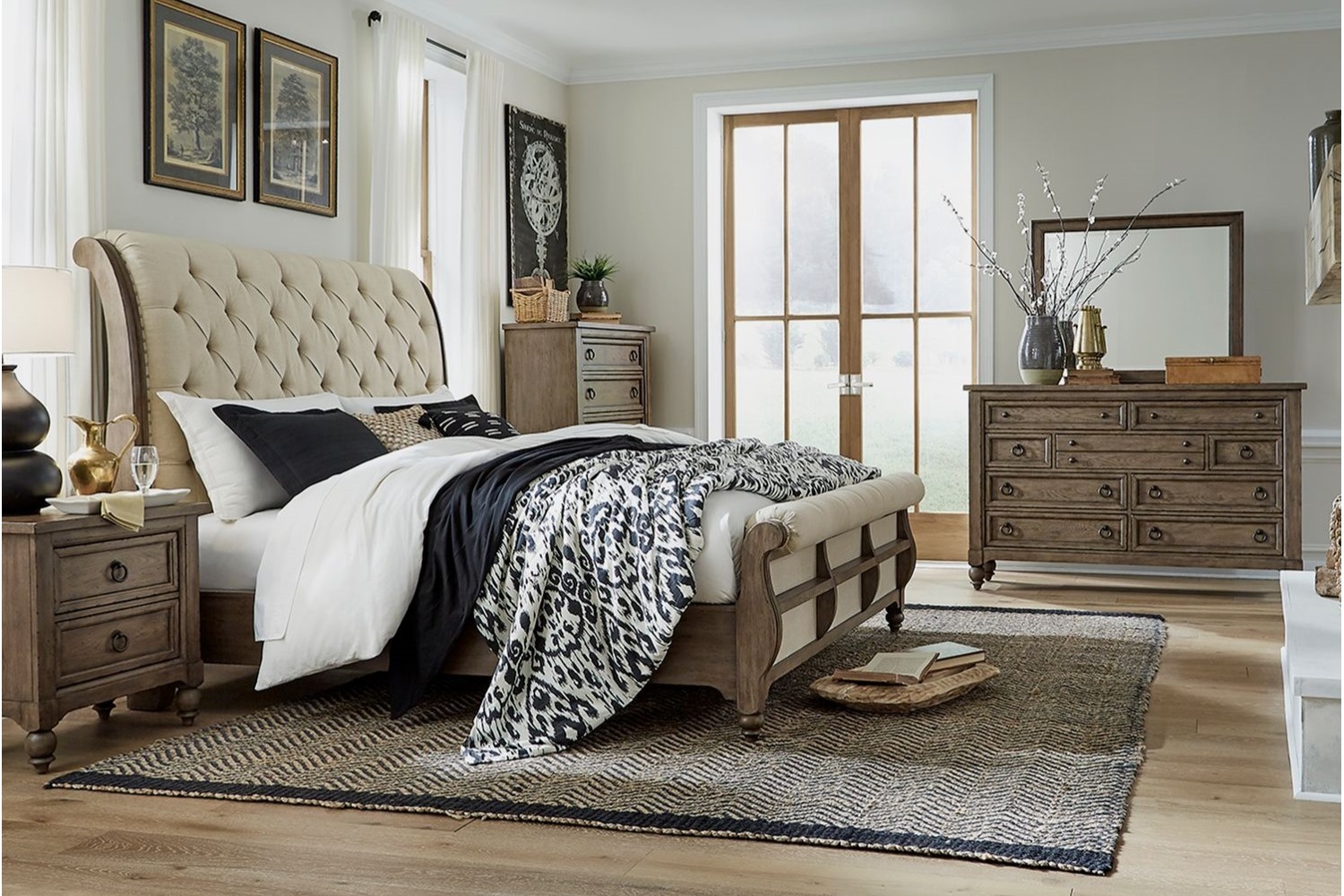 Americana Farmhouse King 5 Piece Bedroom Set