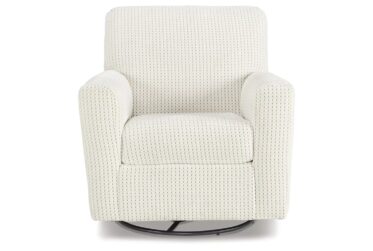 Herstow Ivory Swivel Glider Accent Chair