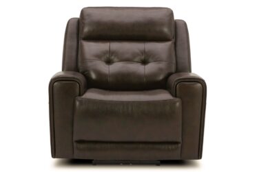 Carrington Dark Brown Leather Power Recliner