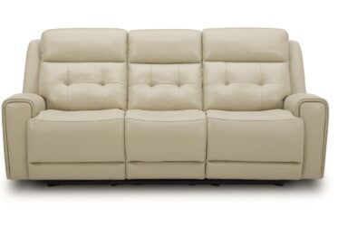 Carrington Stone Leather Power Reclining Sofa